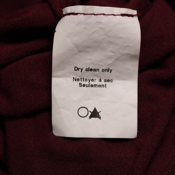 Lush Stitch Fix Maroon Black Colorblock Top Sheer Mixed Media Scoop Neck Size M - Picture 9 of 10